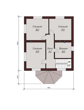 Проект дома из блоков 1121