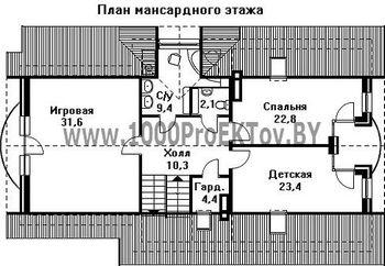 Проект дома из блоков 1442