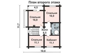 Проект деревянного дома 10-2123-2