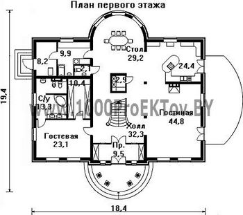Проект дома из блоков 1293