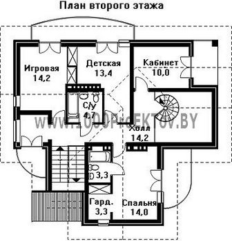 Проект дома из блоков 1145