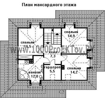 Проект дома из блоков 1324