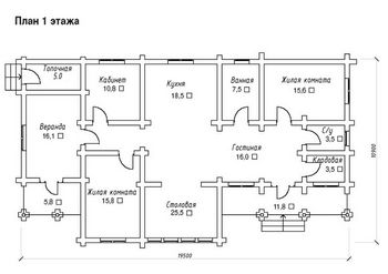 Проект деревянного дома 3-40