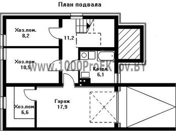 Проект дома из блоков 1450