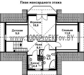 Проект дома из блоков 1137