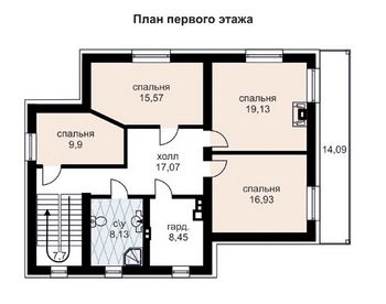 Проект дома из блоков 10-2008