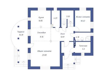 Проект дома из блоков 1431