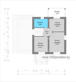 Проект дома из блоков 1-61