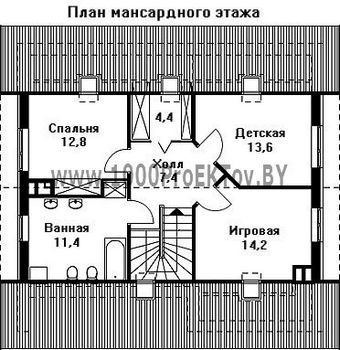 Проект дома из блоков 1252