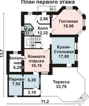 Проект дома из блоков 10-2225