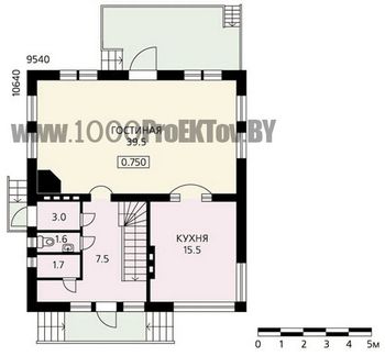 Проект дома из блоков 1109