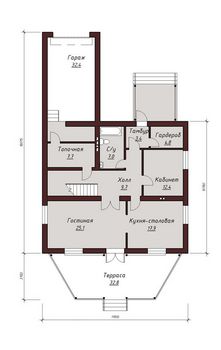 Проект дома из блоков 1179