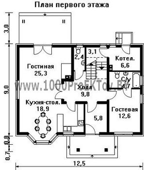 Проект дома из блоков 1421