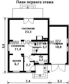Проект дома из блоков 1534