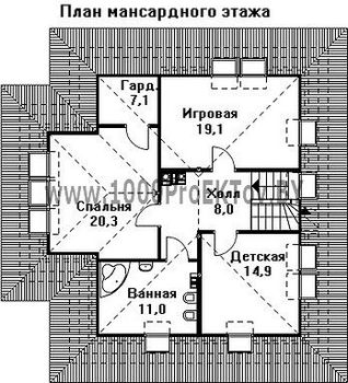 Проект дома из блоков 1148