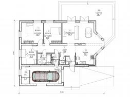 Проект дома из блоков 1-55