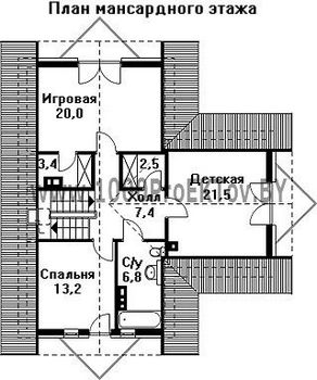 Проект дома из блоков 1440