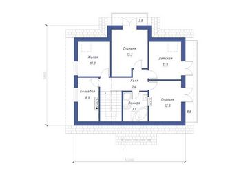 Проект дома из блоков 1466
