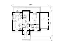 Проект дома из блоков м23