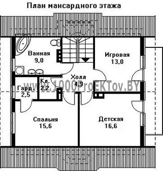 Проект дома из блоков 1307