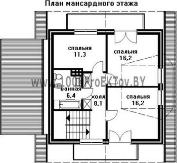 Проект дома из блоков 1360