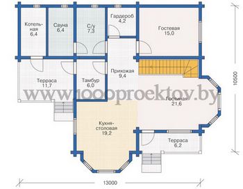 Проект деревянного дома 1055
