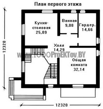 Проект дома из блоков 1514
