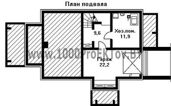 Проект дома из блоков 1245