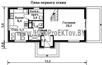 Проект дома из блоков 1433