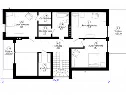 Проект дома из блоков м11