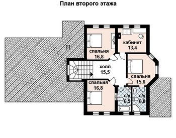 Проект дома из блоков 10-2056