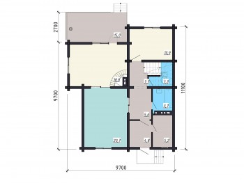 Проект деревянного дома 3-12