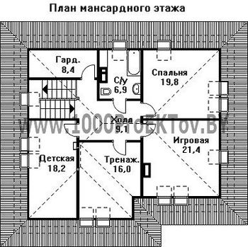 Проект дома из блоков 1430