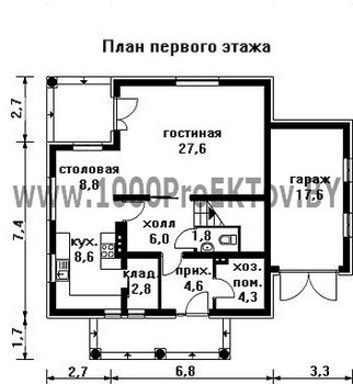 Проект дома из блоков 1321