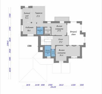 Проект дома из блоков 1625