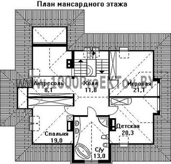 Проект дома из блоков 1214