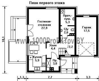 Проект дома из блоков 1162