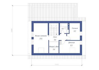 Проект дома из блоков 1155