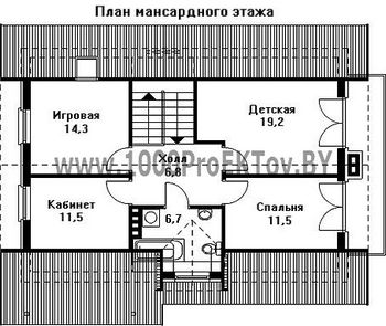 Проект дома из блоков 1233