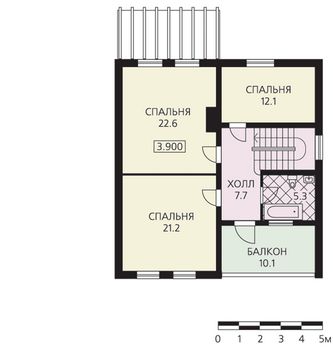 Проект дома из блоков 1107