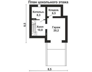 Проект дома из блоков 10-2241
