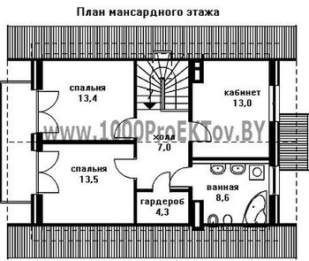 Проект дома из блоков 1472