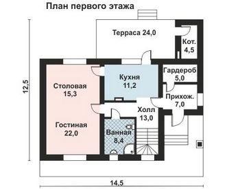 Проект дома из блоков 10-2160