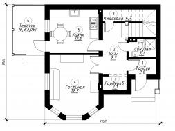 Проект дома из блоков м30