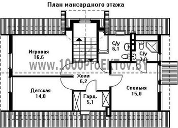 Проект дома из блоков 1170