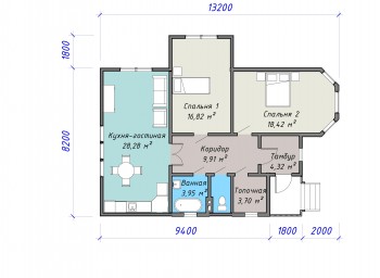 Проект каркасного дома 2-5