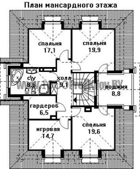 Проект дома из блоков 1535