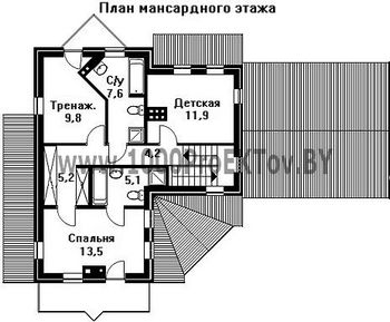 Проект дома из блоков 1318