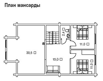 Проект деревянного дома 1555