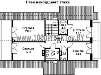 Проект дома из блоков 1185